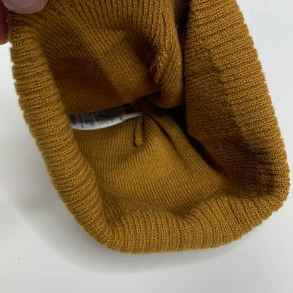 Timberland | Mustard Colored Timberland Label Beanie Cap | NWT Baby Winter Hat